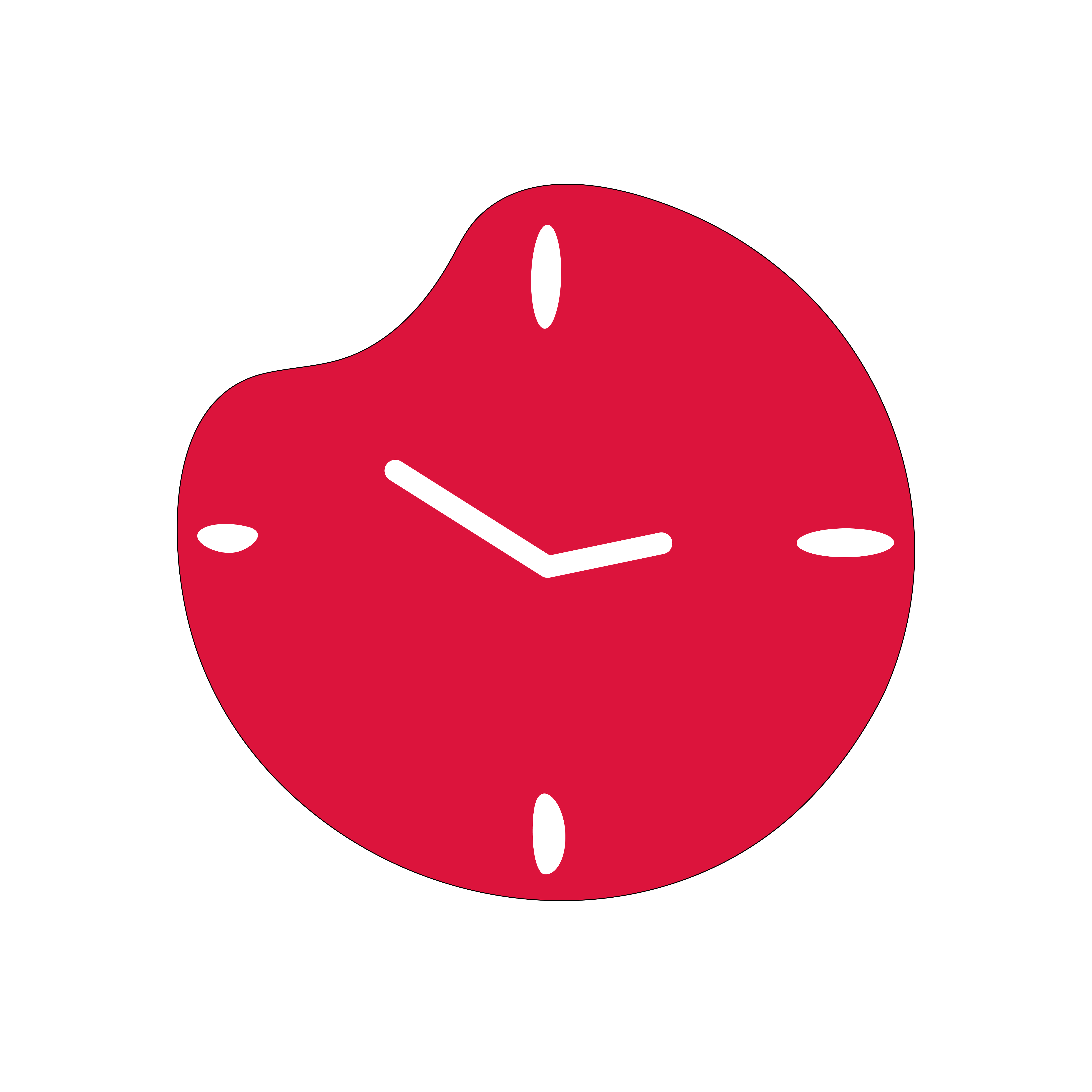 Opening hours highlight icon with hidden doughnut dot