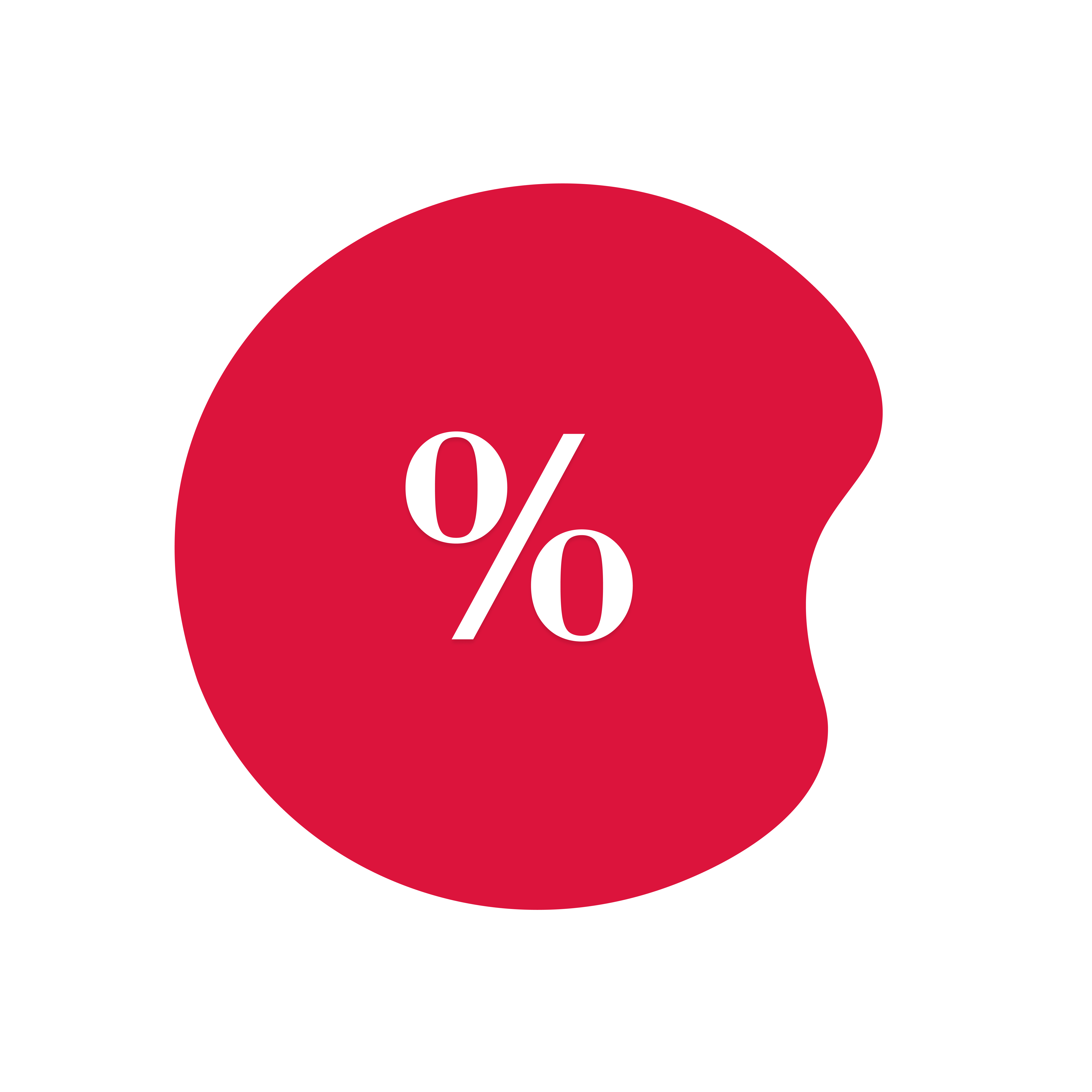 Sale highlight icon with hidden doughnut dot